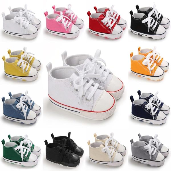 

first walkers baby shoes boys girls classic canvas casual sneakers born star walker toddler soft sole nonslip walking 230322