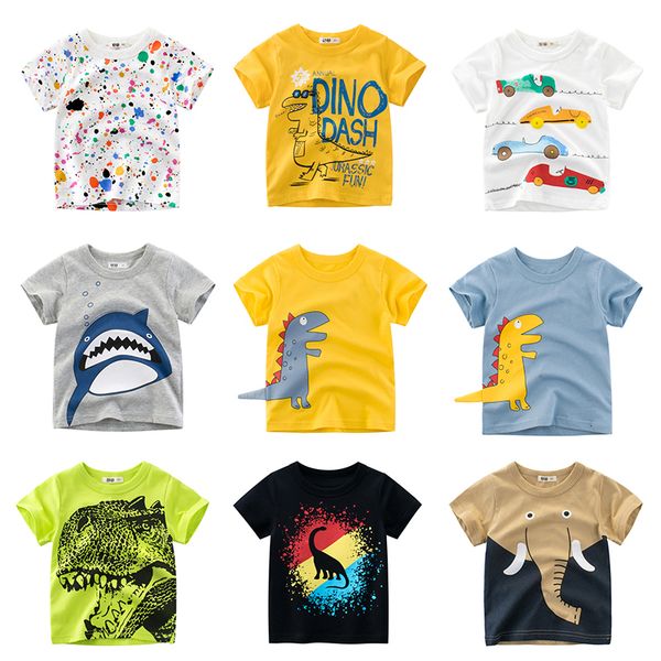 

tshirts olekid summer children boys clothing printed cartoon tshirts 28 years kids baby boy short sleeve toddler tees 230322, Blue