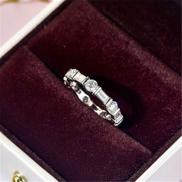 

charm finger ring aaaaa zircon 925 sterling silver engagement wedding band rings for women bridal birthday party jewelry, Slivery;golden
