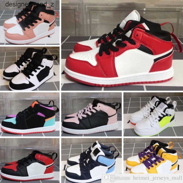 

jumpman j1 basketball shoes kids casual sneakers children boys baby toddler sport trainers athletics chaussures zapatos s3vq, Black
