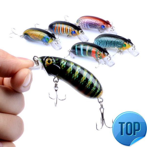 

1pcs minnow fishing lure 6cm 9.7g ater hard bait wobbler jig bait crank bait carp striped bass pesca fishing tackle swimbait