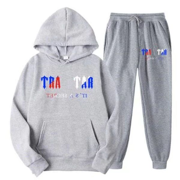 

men's tracksuits designer sportswear jogging sportswear casual sweatpants street jumpers trapstr fleece sportswear asian size s-3xl, Gray