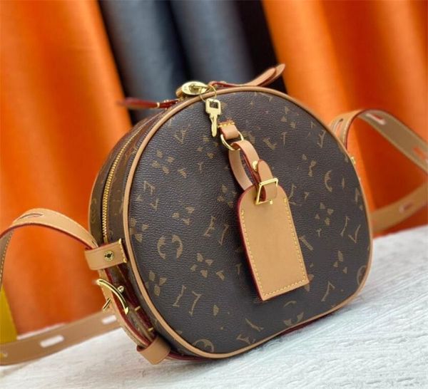 

women round bags boite chapeau souple handbag with lock tote designer shoulder crossbody bag fashion lady genuine leather monograms messenge