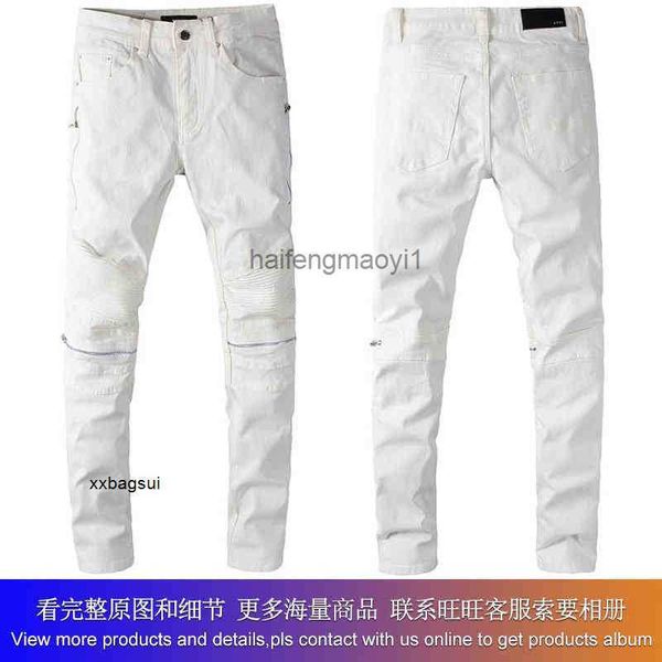 

mens jeans new us casual hip hop high street wear and tear make old wash splash ink color painting slim fitting jeans man #631, Blue