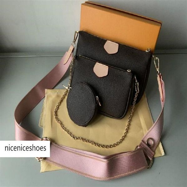 

3 piece set women crossbody bag genuine leather luxury handbags purses designers lady tote bags coin purse three item161e