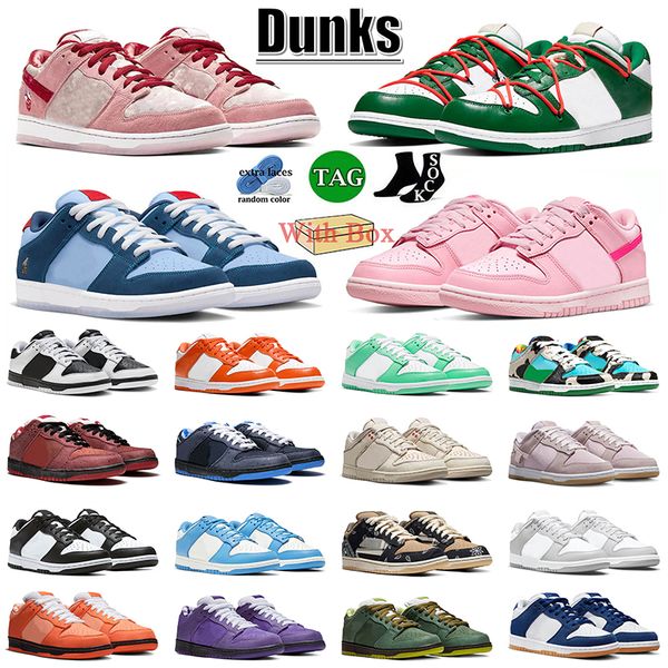 

2023 fashion lows running shoes with box triple pink strangelove ow pine green why so sad panda unc dodgers teddy bear ts for mens women sne