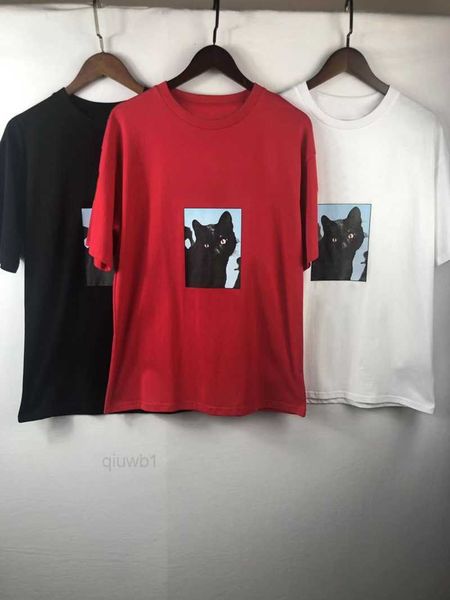 

fashion mens designer t shirt summer men women couples cat print short sleeve luxury womens tee 3 colors size s-xl7toh, White;black