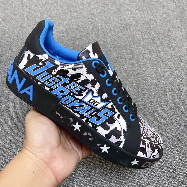 

lady flat casual shoes womens travel leather lace-up sneaker cowhide fashion letters man white brown shoe platform men gym sneakers 0407, Black