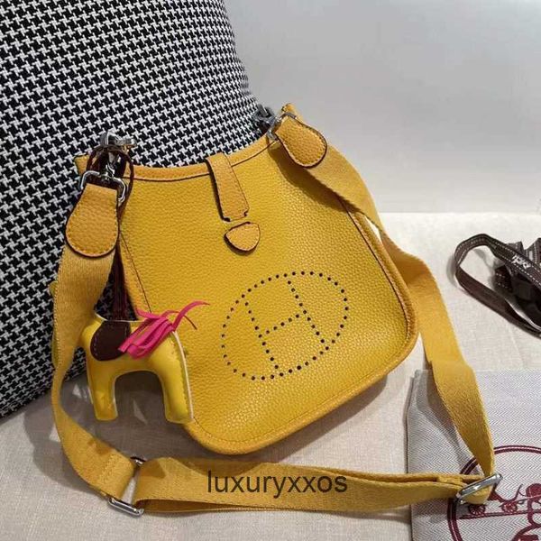 

bag bags 2023 evelynes tote women's bucket single shoulder oblique span head leather hollow versatile evelyn 2l0q