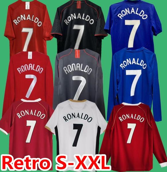 

2008 final moscow ronaldo retro soccer jerseys classic vintage 06 07 08 09 scholes vidic jersey rooney football shirts giggs maillot de foot, Black;yellow