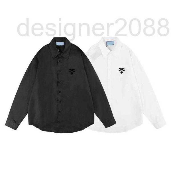 

men's casual shirts designer mens tech fleece classic letters print long sleeved t- for men women polo shirt white black tee c9gf