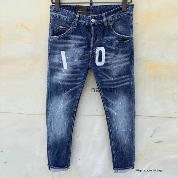 

version d2 dsq broken dsquare jeans mens designer pants jeans denim skinny black ripped dsn54 italy brand bike motorcycle rock reviva xfy aw, Blue
