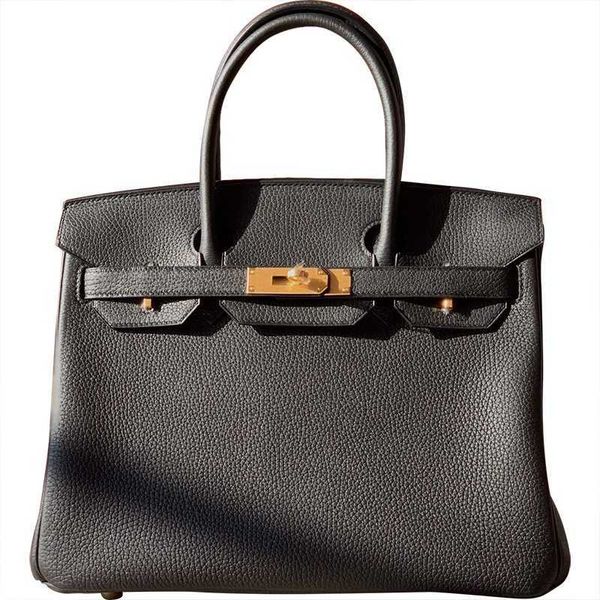 

purses new litchi pattern bag 30cm buckle hand large shoulder 25cm