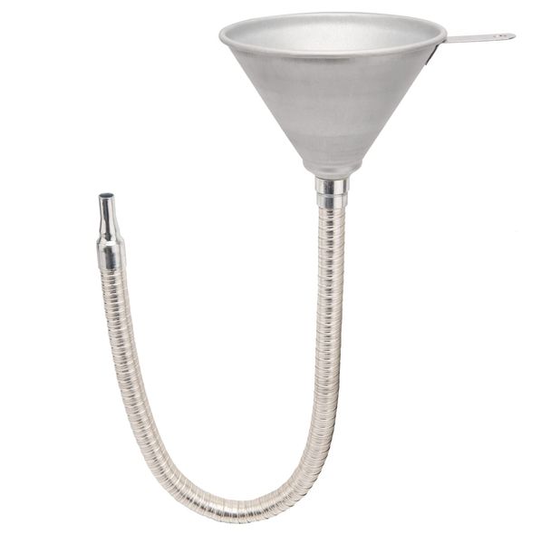 

automotive metal funnel steel bendable spout oil fill motorcycle diesel fuel petrol filling flexible hose pipe wide mouth with filter
