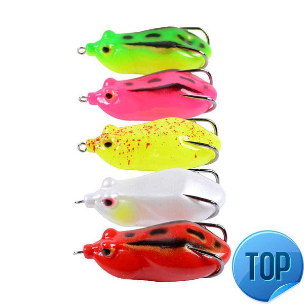 

1pcs double propellers frog wobbler soft bait jigging fishing lures 65mm13g artificial crank bait minnow ater fishing tackle