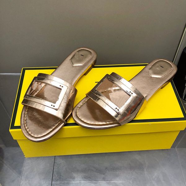 

luxury designer slippers beach classic flat woman summer lady cartoon big head leather l bath fashion women shoes large size 35-41, Black