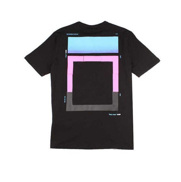 

summer luxury offs mens t shirt religious oil paint women brand t-shirts back arrow x tshirt hip hop loose tees t-shirt short sleeve couple, White;black