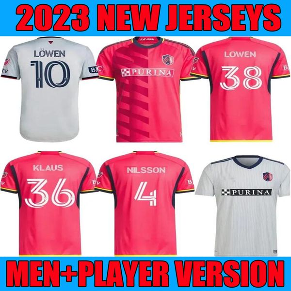 

2023 st.  ouis city soccer jerseys away new 2022 st louis''red' sc nilsson 4 klauss 36 nelson gioacchini vassilev bell pidro, Black;yellow