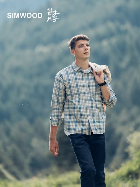 

men's casual shirts intage 100% cotton check shirt 230322, White;black