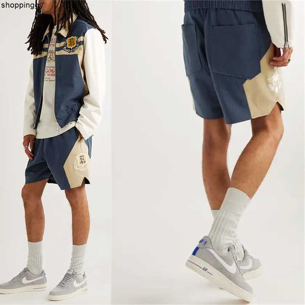 

shorts rhude print letter coconut contrast drawcord elastic waist and women's sports, White;black