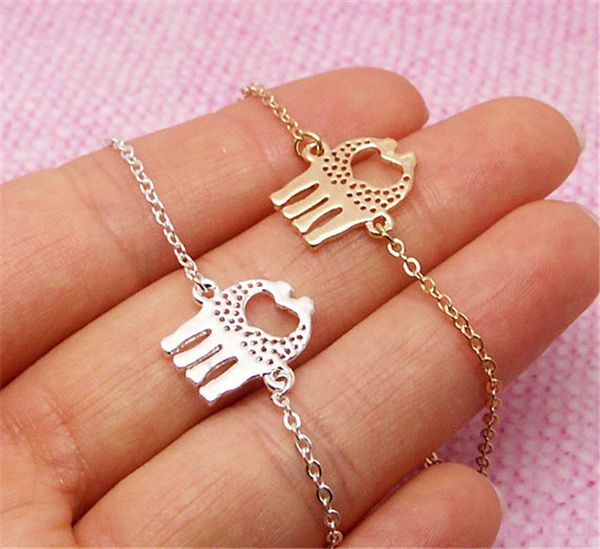 

30pcs gold silver cute heart loving giraffes bracelets simple lovely twin giraffe deer bracelet animal jewelry for couples, Golden;silver