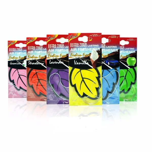 

car air freshener natural scented tea paper auto hanging vanilla perfume fragrance leaf shape car accessories interior