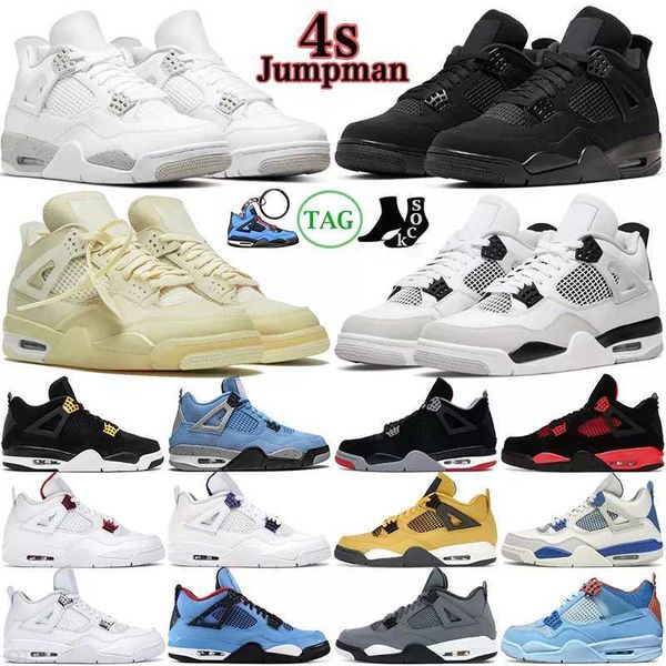 

4 basketball shoes for men women 4s military black cat sail red thunder white oreo cactus jack dark blue mocha university grey fog mens spor