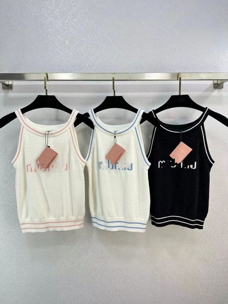 

318 l 2023 autumn sweaters women's pullover pink blue black pullover sweater crew neck sleeveless brand same style women's weilanx, White;black