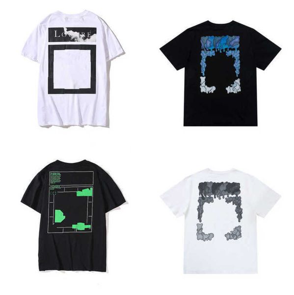 

luxury designer brand men's t shirt offs t-shirts back arrow x letters print women t-shirt casual cotton tees hip hop short sleeve cou, White;black