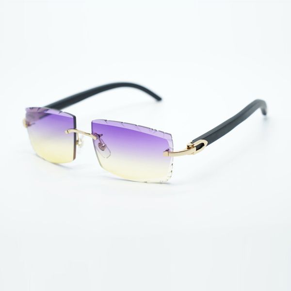 

cool sunglasses 3524031 with black wooden legs and 57 mm cut lens, White;black