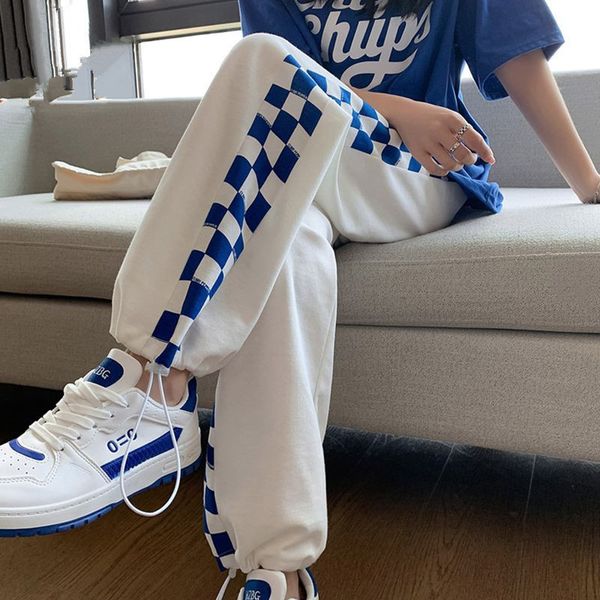 

women's pants summer korean cargo pant high waist yoga oversize harem sweatpants sports for women 230322, Black;white