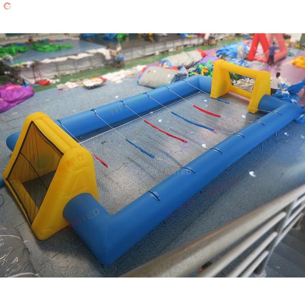 

air ship outdoor bouncer activities giant inflatable football pitch soccer field sport game for sale