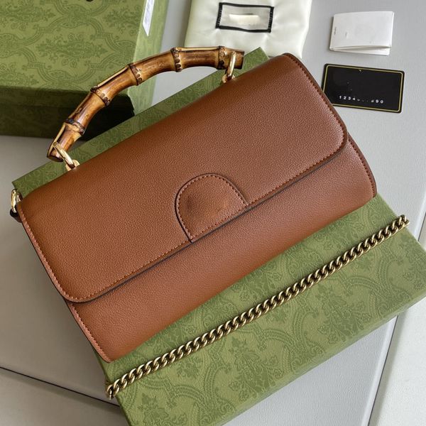 

bamboo bag green chain handbags genuine leather solid color oblique cross bags chain purse mirror fashion classic letter bamboo handle
