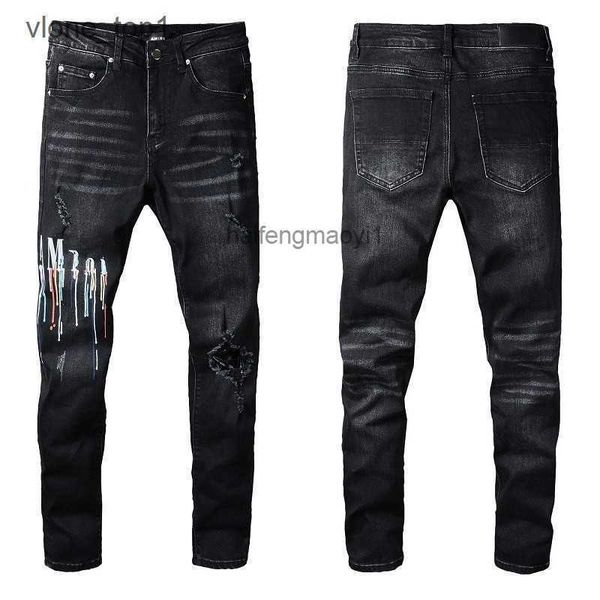 

1 to 1 new mens jeans fashion skinny straight slim ripped jean elastic casual motorcycle biker stretch denim trouser classic, Blue