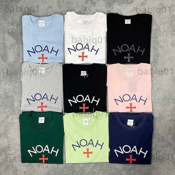 

men's t-shirts 2023 red print cross noah t shirt men women casual t-shirt oversize tees t230321, White;black