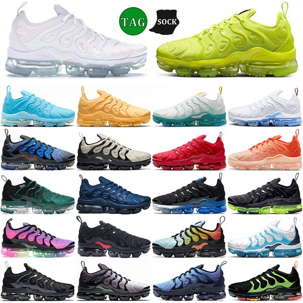 

plus tn running shoes men women tennis ball university blue triple black coquettish purple shark yolk bubblegum tns mens trainers outdoor sp