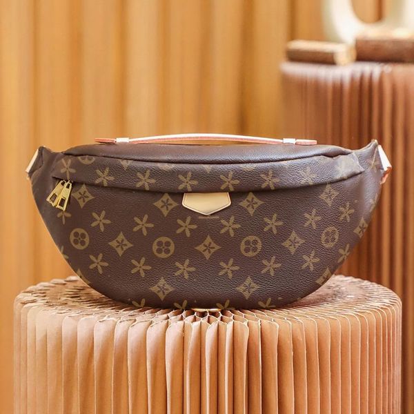 

shoulder bags m43644 bumbag luxury designer womens men genuine leather belt chest waist tote crossbody pack leather with serial code bag clu