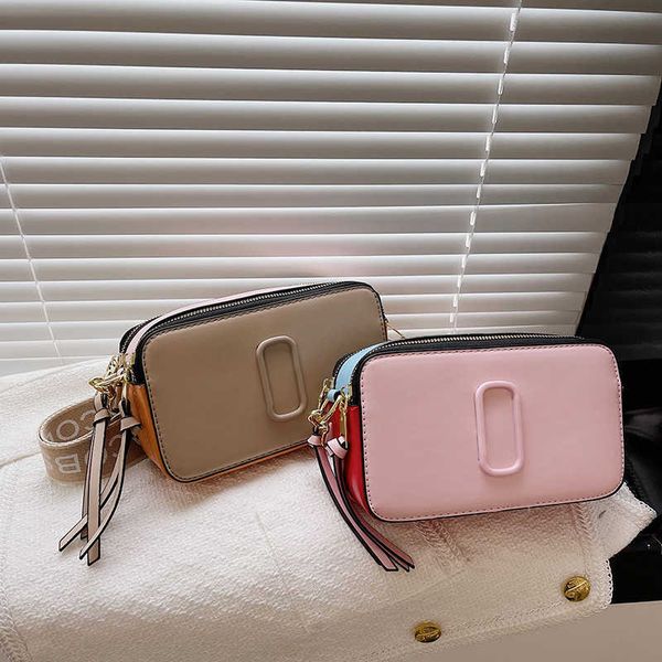 

fashion camera bag bags2023 new color contrast single shoulder messenger bag fashion small square bag