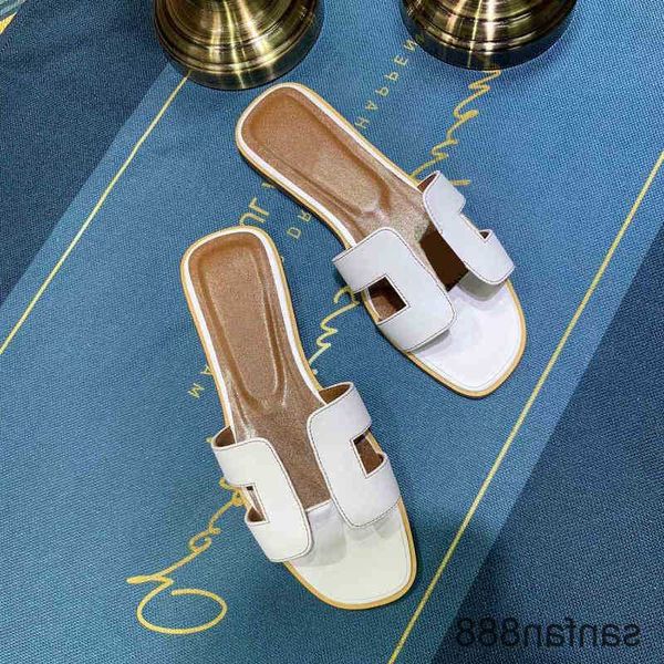 

original designer hemres slippers sandals h 2023 slipper luxury ladies women genuine 100% leather flat shoe oran sandal party weddi 6hvh wit, Black