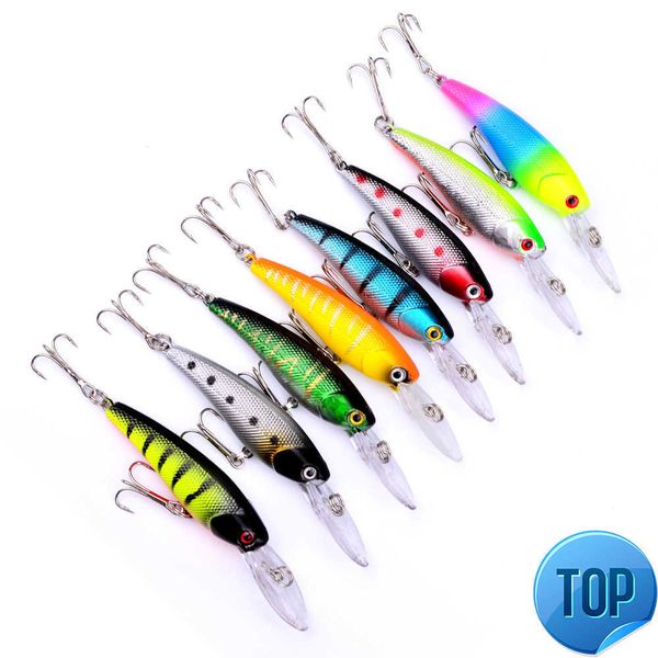 

1 pcs 9.0cm8.3g plastic hard bait minnow fishing lures deep sea bass lure crank bait artificial swim bait wobbler fishing tackle
