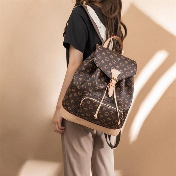 

backpack style luxury print design women's travel bag casual fashion pu student large capacity ladies o0ez#219a