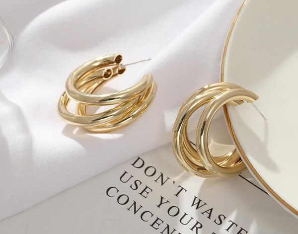 

luxury classic new popular earrings classic style circle stud earrings beautiful earrings women wedding jewelry earrings gift, Golden;silver