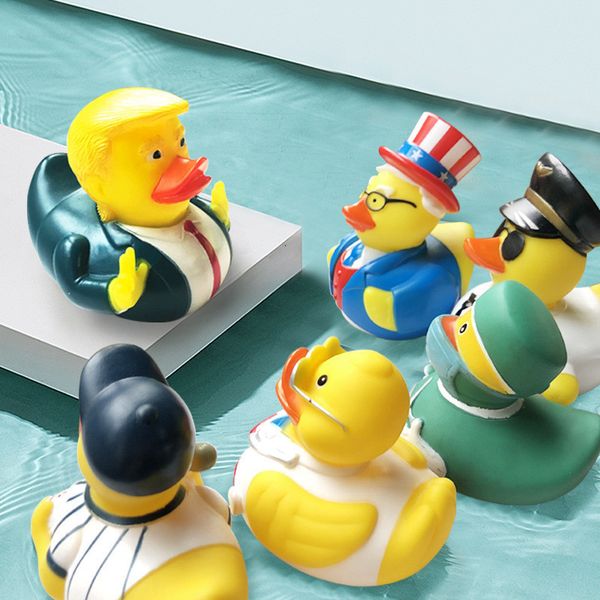

bath toys rubber duck baby bath toys us president trump funny duck sound squeaky bathly shower waterfloating yellow duck childrens toy 23032
