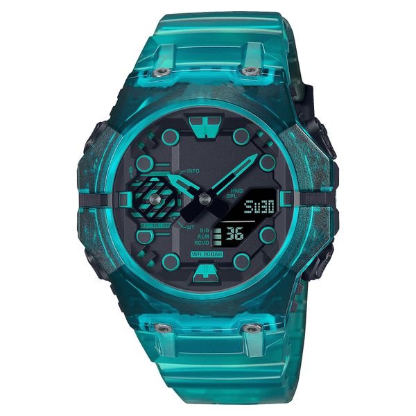 

original shock b001 watch sports digital watch solar automatic hand raising light full feature world time oak series, Slivery;golden