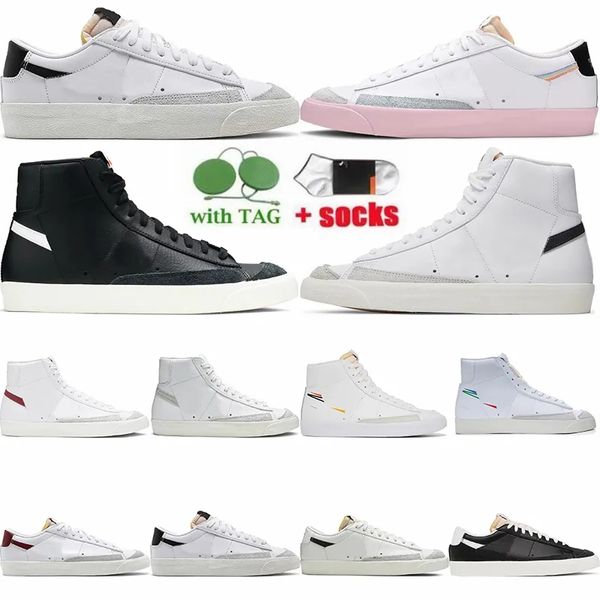 

designer shoes blazer mid 77 sneakers vintage jumbo casual mens women blazers og black white red indigo pine khaki summit arctic punch sail