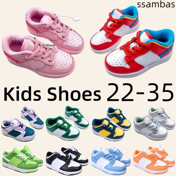 

kids shoes designer dunks low sb baby shoe toddler infants retro dunke sneakers children big kid youth trainers black pink shoes boys girls, Black;white