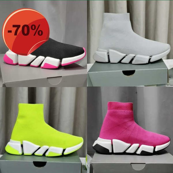 

knit new socks shoes triple s mesh speed 2.0 trainer high race runners men and women designer sneaker casual trainers sneakers with box size