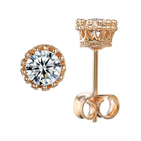 

yoursfs 6 pairs/set zircon stud earrings fashion jewelry 18k gold plated women anniversary gift, Golden;silver