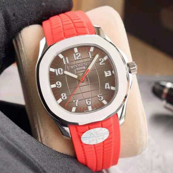 

square watch glow luxury mechanical men fashion women nautilus petaks philipees sports men's style handgrenade waterproof silicone 5167, Slivery;black