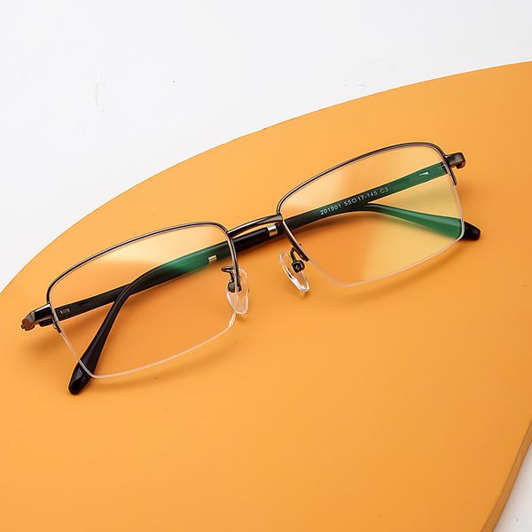 

business men's elegant simple myopia reading glasses frame ultra-metallic glasses temperament prescription glasses, Silver